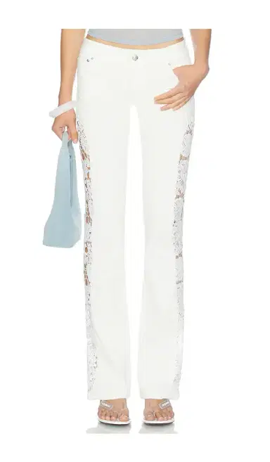 Jaded London White Cooper Jeans With Lace Applique | Thumbnail 2 Jaded London White Cooper Jeans With Lace Applique | Thumbnail 2