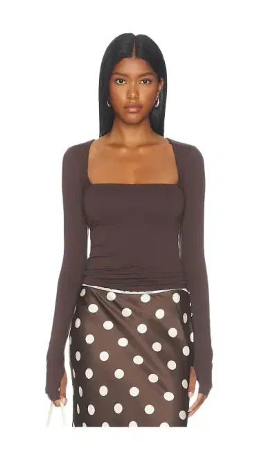 AFRM Ines Knit Crepe Top | Thumbnail 1