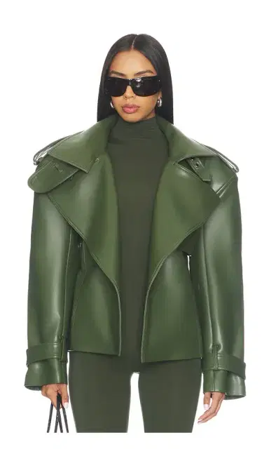 Naked Wardrobe Faux Leather Short Trench | Thumbnail 2 Naked Wardrobe Faux Leather Short Trench | Thumbnail 2