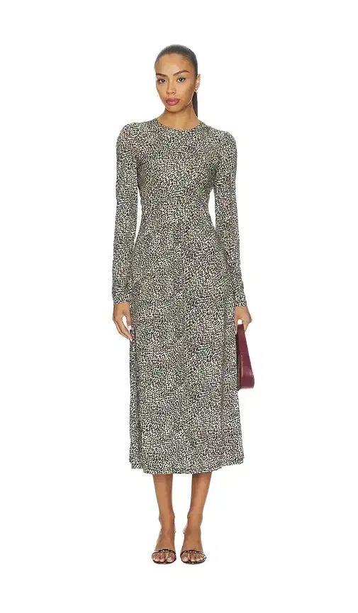 Sea Charlize Print Longsleeve Crew Dress