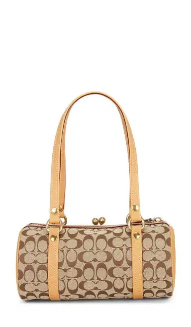 Coach The Coach Originals Signature Jacquard Kisslock Barrel Bag 28 | Thumbnail 2 Coach The Coach Originals Signature Jacquard Kisslock Barrel Bag 28 | Thumbnail 2