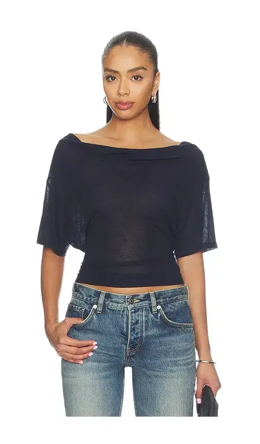 EB Denim Madeo Cowl Neck Tee