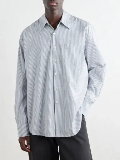 Our Legacy Above Striped Cotton-Poplin Shirt - Men | Thumbnail 3