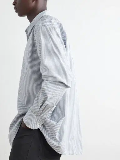 Our Legacy Above Striped Cotton-Poplin Shirt - Men | Thumbnail 5