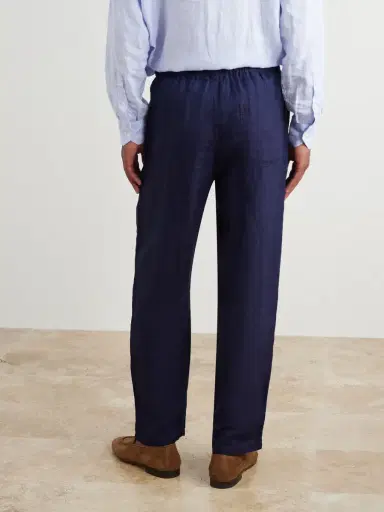 Frame Straight-Leg Linen Drawstring Trousers - Men | Thumbnail 4 Frame Straight-Leg Linen Drawstring Trousers - Men | Thumbnail 4