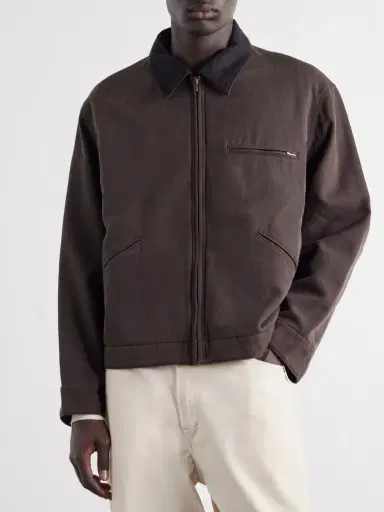 A.PRESSE Detroit Cotton and Silk-Blend Jacket - Men | Thumbnail 3 A.PRESSE Detroit Cotton and Silk-Blend Jacket - Men | Thumbnail 3
