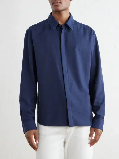 Gabriela Hearst Abbe Cotton and Cashmere-Blend Shirt - Men | Thumbnail 3 Gabriela Hearst Abbe Cotton and Cashmere-Blend Shirt - Men | Thumbnail 3