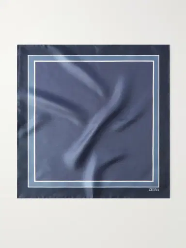 Zegna Printed Silk-Twill Pocket Square - Men | Thumbnail 3