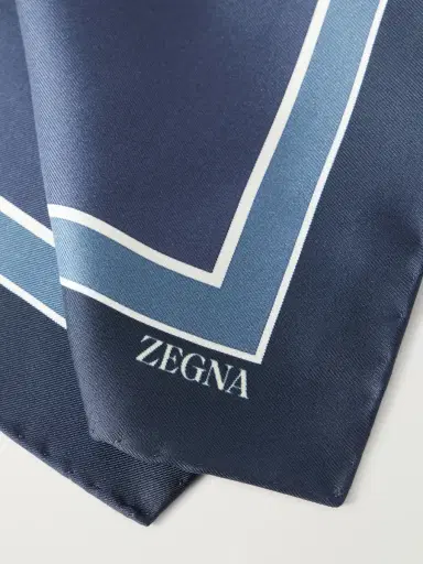 Zegna Printed Silk-Twill Pocket Square - Men | Thumbnail 4