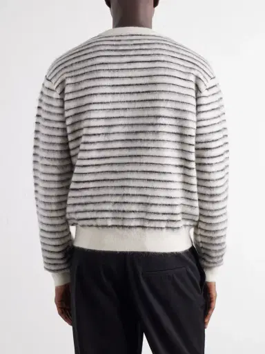 Tom Ford Striped Mohair-Blend Sweater - Men | Thumbnail 4 Tom Ford Striped Mohair-Blend Sweater - Men | Thumbnail 4