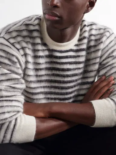 Tom Ford Striped Mohair-Blend Sweater - Men | Thumbnail 5 Tom Ford Striped Mohair-Blend Sweater - Men | Thumbnail 5