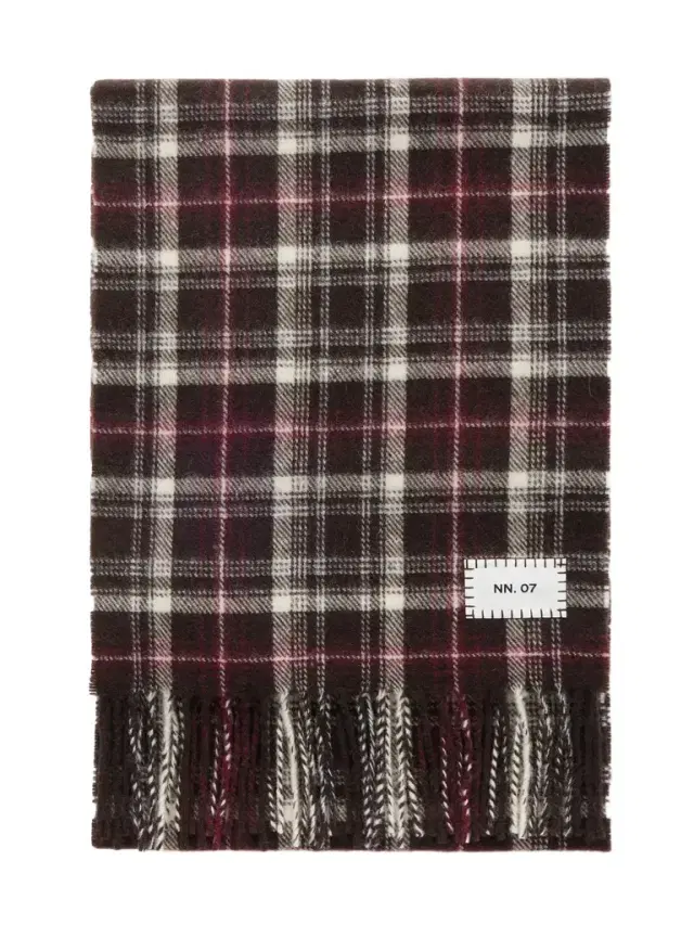 NN07 Checked Wool Scarf - Men