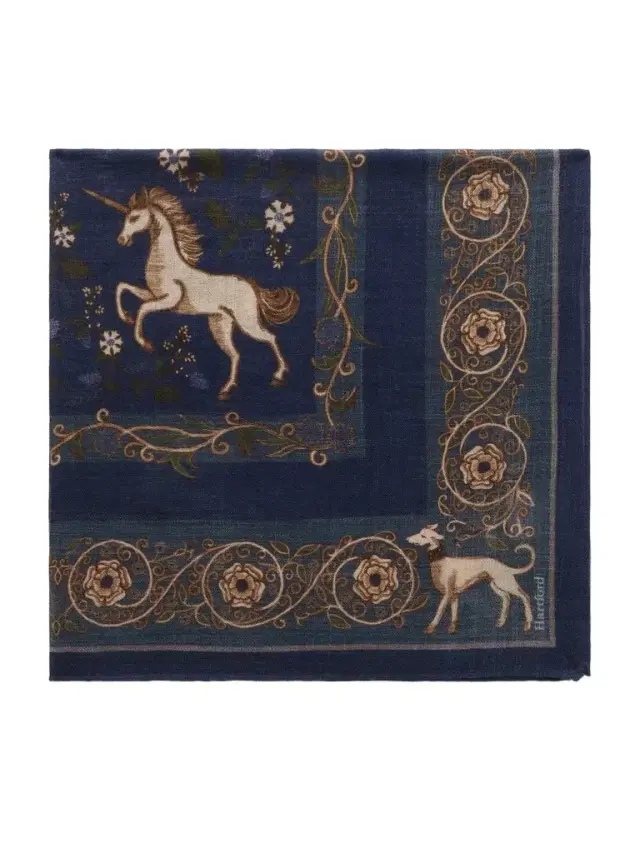 Hartford Printed Wool Scarf - Men