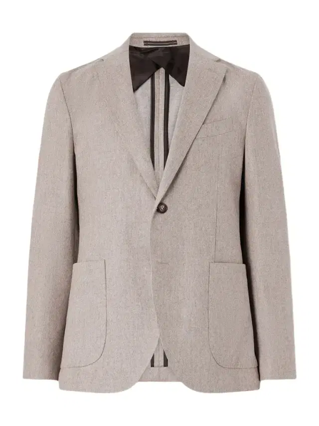 Slowear Wool-Blend Flannel Blazer Jacket - Men