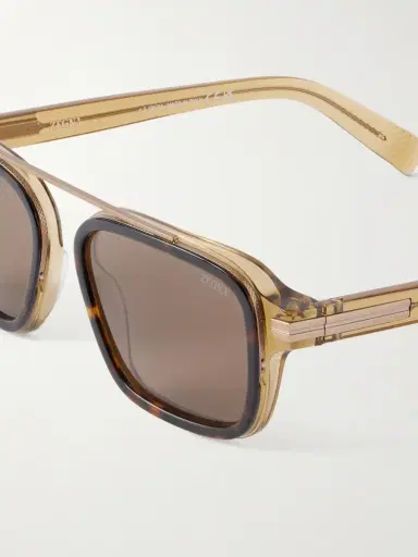 Zegna Geometric Square-Frame Acetate Sunglasses - Men | Thumbnail 2 Zegna Geometric Square-Frame Acetate Sunglasses - Men | Thumbnail 2