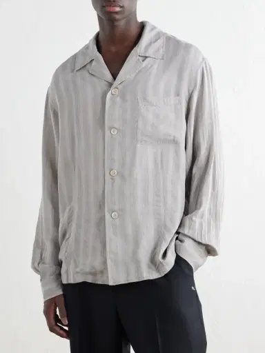 Our Legacy Private Camp-Collar Striped Woven Shirt - Men | Thumbnail 3