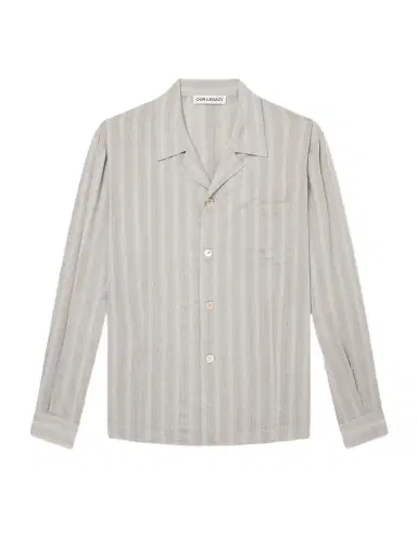 Our Legacy Private Camp-Collar Striped Woven Shirt - Men | Thumbnail 1