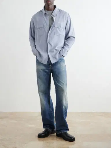 Visvim Meridian Logo-Embroidered Canvas Shirt - Men | Thumbnail 2 Visvim Meridian Logo-Embroidered Canvas Shirt - Men | Thumbnail 2