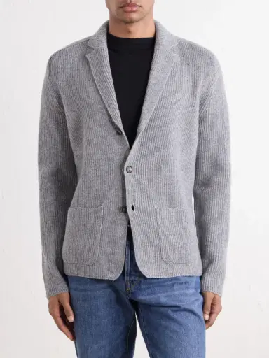 Slowear Single-Breasted Ribbed Virgin Wool Blazer - Men | Thumbnail 3