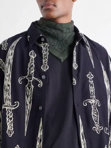 A Kind Of Guise Luz Printed Wool Scarf - Men | Thumbnail 2 A Kind Of Guise Luz Printed Wool Scarf - Men | Thumbnail 2