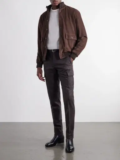 Slowear Straight-Leg Brushed Wool-Blend Trousers - Men | Thumbnail 2