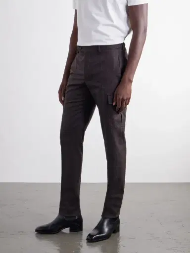 Slowear Straight-Leg Brushed Wool-Blend Trousers - Men | Thumbnail 3