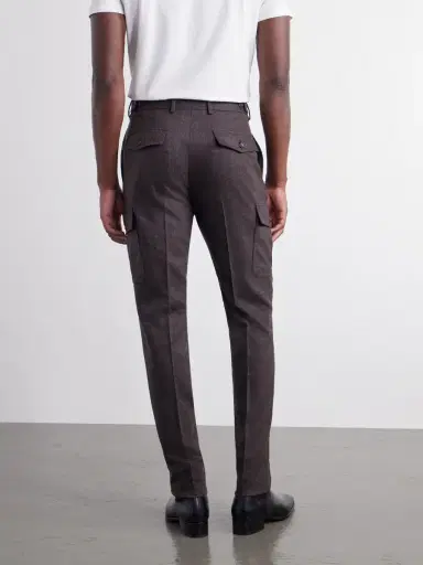 Slowear Straight-Leg Brushed Wool-Blend Trousers - Men | Thumbnail 4