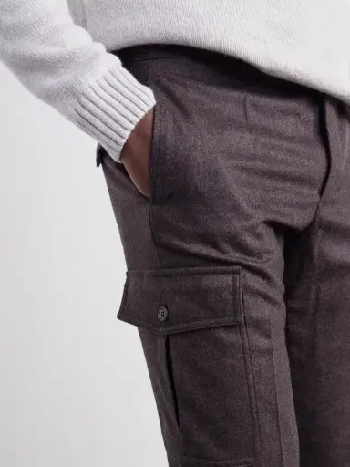 Slowear Straight-Leg Brushed Wool-Blend Trousers - Men | Thumbnail 5