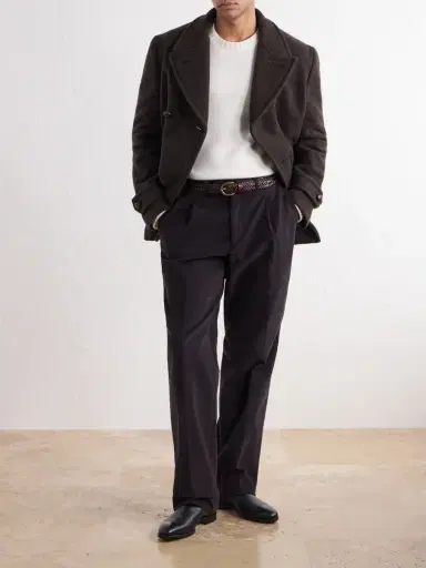 Slowear Double-Breasted Wool-Blend Plush Coat - Men | Thumbnail 2