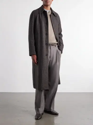 Oliver Spencer Lothian Houndstooth Tweed Coat - Men | Thumbnail 2 Oliver Spencer Lothian Houndstooth Tweed Coat - Men | Thumbnail 2