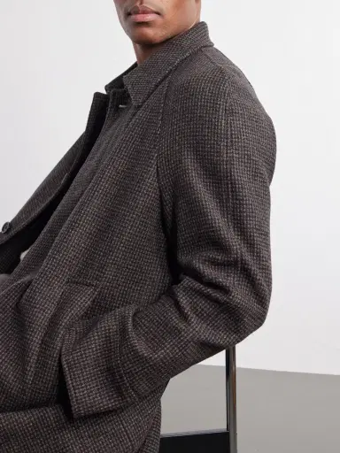 Oliver Spencer Lothian Houndstooth Tweed Coat - Men | Thumbnail 5 Oliver Spencer Lothian Houndstooth Tweed Coat - Men | Thumbnail 5