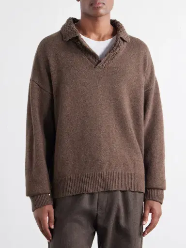 A Kind Of Guise Palano Alpaca and Merino Wool-Blend Polo Shirt - Men | Thumbnail 3