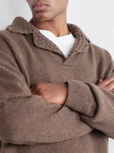 A Kind Of Guise Palano Alpaca and Merino Wool-Blend Polo Shirt - Men | Thumbnail 5