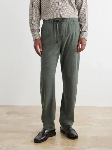 Hartford Joggy Straight-Leg Wool Woven Trousers - Men | Thumbnail 3