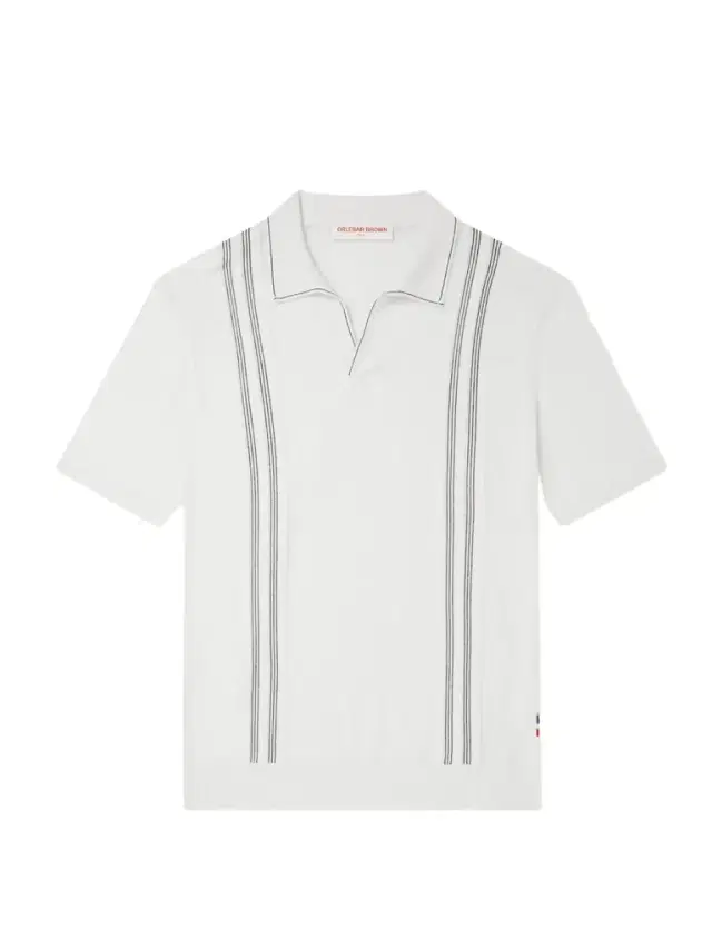 Orlebar Brown Horton Striped Silk and Cotton-Blend Polo Shirt - Men