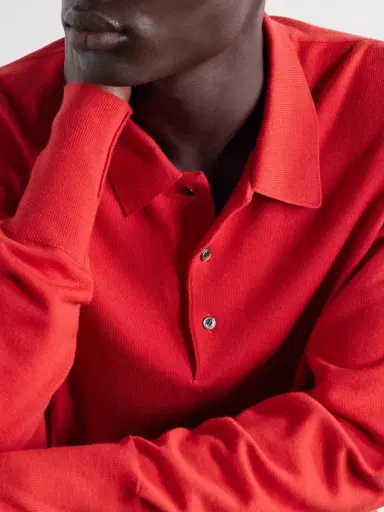 A.PRESSE Wool Polo Shirt - Men | Thumbnail 5