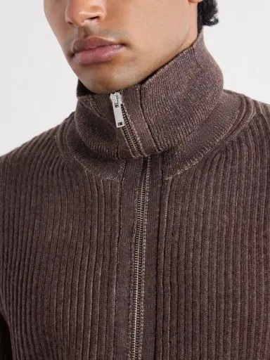 Slowear Turtleneck Ribbed Virgin Wool Sweater - Men | Thumbnail 5