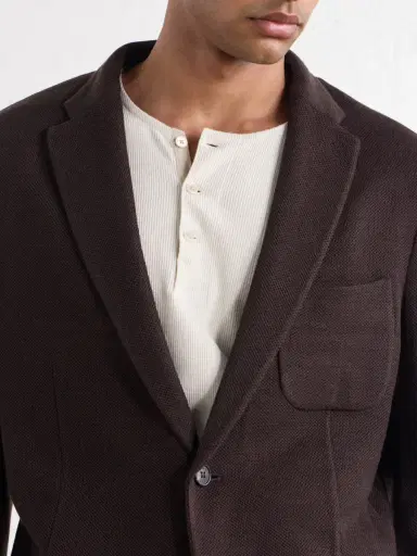 Slowear Wool-Blend Woven Waffle Jersey Blazer - Men | Thumbnail 5 Slowear Wool-Blend Woven Waffle Jersey Blazer - Men | Thumbnail 5