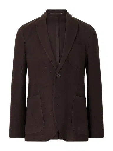Slowear Wool-Blend Woven Waffle Jersey Blazer - Men | Thumbnail 1 Slowear Wool-Blend Woven Waffle Jersey Blazer - Men | Thumbnail 1