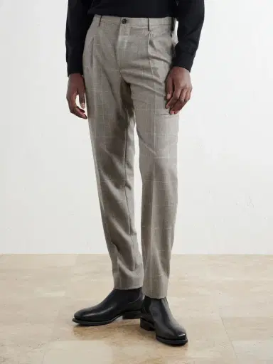 Slowear Tapered Prince of Wales Checked Wool and Cashmere-Blend Trousers - Men | Thumbnail 3 Slowear Tapered Prince of Wales Checked Wool and Cashmere-Blend Trousers - Men | Thumbnail 3