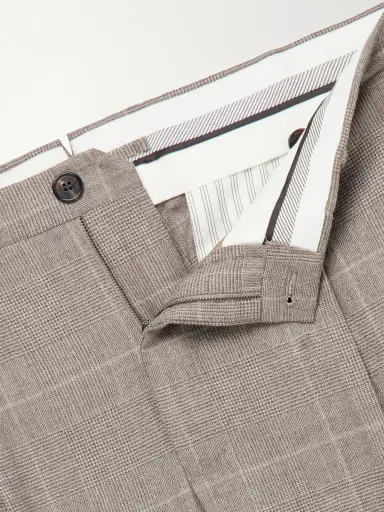Slowear Tapered Prince of Wales Checked Wool and Cashmere-Blend Trousers - Men | Thumbnail 6 Slowear Tapered Prince of Wales Checked Wool and Cashmere-Blend Trousers - Men | Thumbnail 6