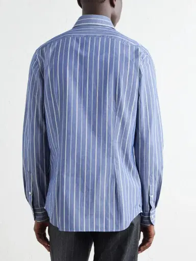 Slowear Glanshirt Striped Cotton-Poplin Shirt - Men | Thumbnail 4 Slowear Glanshirt Striped Cotton-Poplin Shirt - Men | Thumbnail 4
