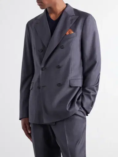 Slowear Double-Breasted Wool Woven Suit - Men | Thumbnail 3 Slowear Double-Breasted Wool Woven Suit - Men | Thumbnail 3