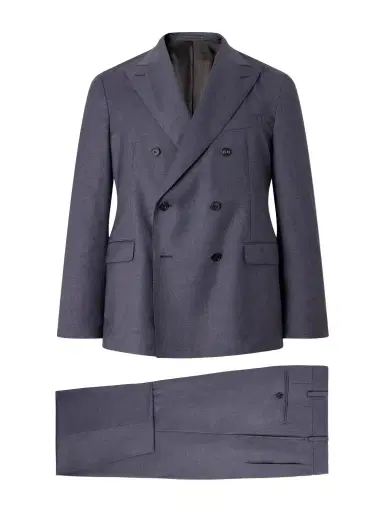 Slowear Double-Breasted Wool Woven Suit - Men | Thumbnail 1 Slowear Double-Breasted Wool Woven Suit - Men | Thumbnail 1