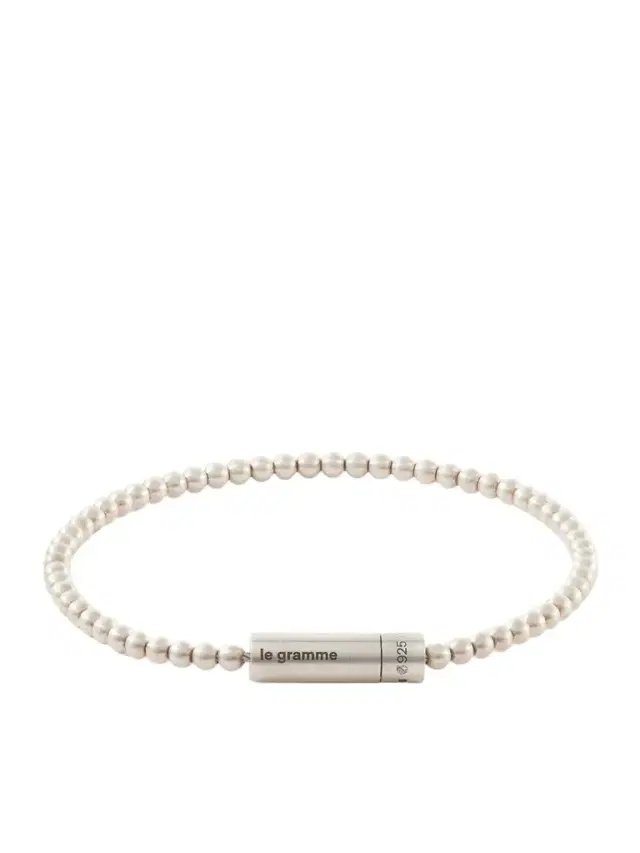 LE GRAMME 11g Beaded Sterling Silver Bracelet - Men