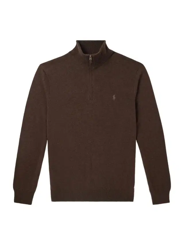 Polo Ralph Lauren Logo-Embroidered Wool Half-Zip Sweater - Men