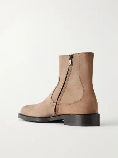 Brunello Cucinelli Waxed Suede Chelsea Boots - Men | Thumbnail 4 Brunello Cucinelli Waxed Suede Chelsea Boots - Men | Thumbnail 4