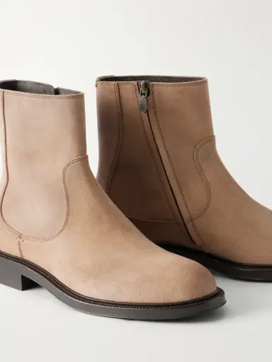 Brunello Cucinelli Waxed Suede Chelsea Boots - Men | Thumbnail 5 Brunello Cucinelli Waxed Suede Chelsea Boots - Men | Thumbnail 5