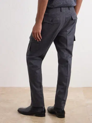Slowear Straight-Leg Brushed Wool-Blend Trousers - Men | Thumbnail 4