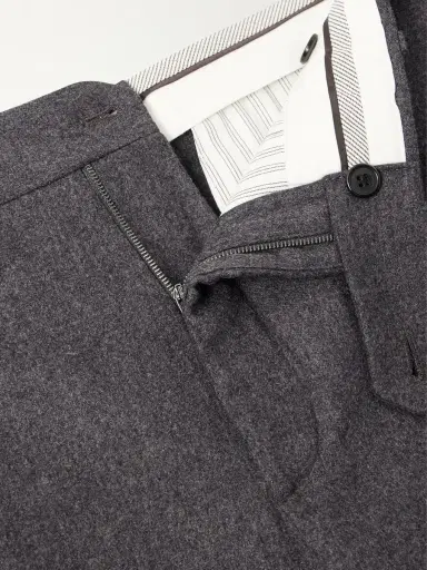 Slowear Straight-Leg Brushed Wool-Blend Trousers - Men | Thumbnail 5